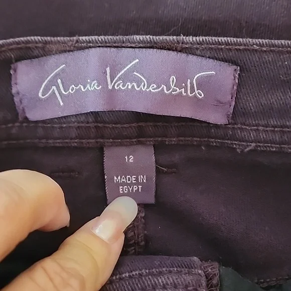 Gloria Vanderbilt Amanda Women's Purple Jeans - Picture 2 of 9